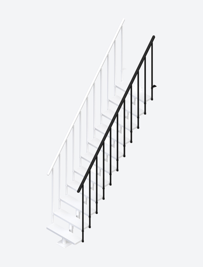 Additional staircase railing DALLAS Black, RAL 9005