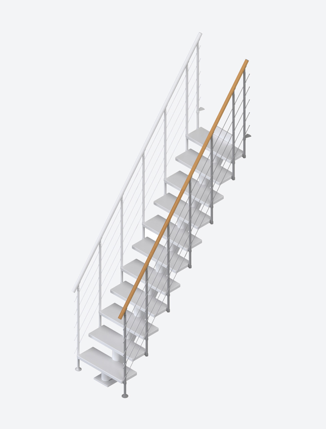 Extra staircase railing STYLE 6 White RAL 9016