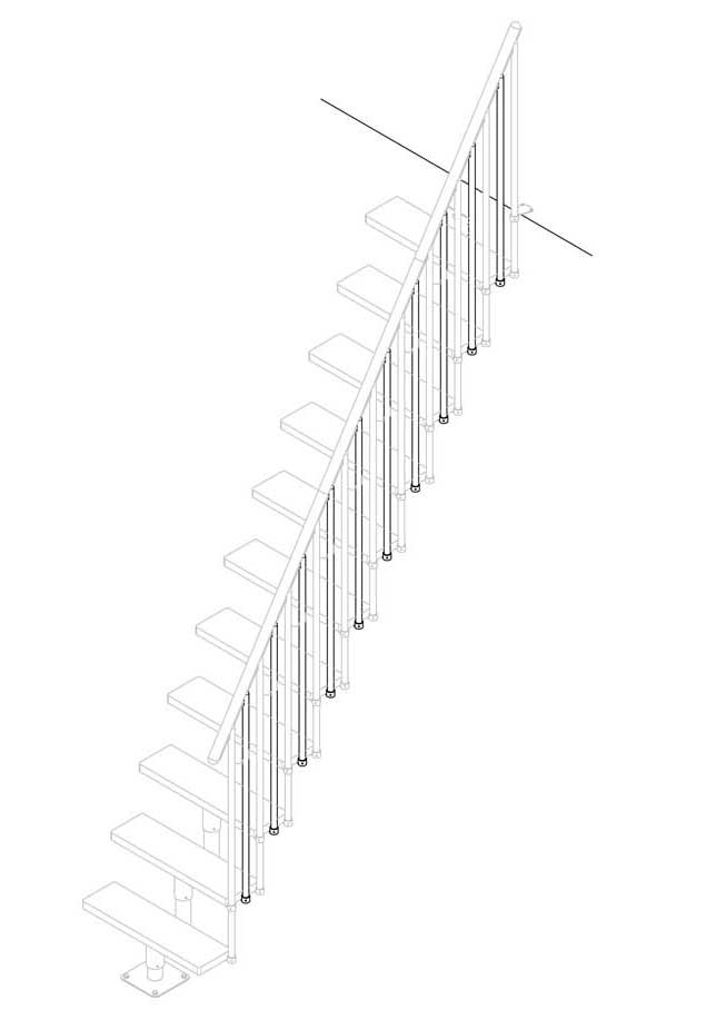 Middle baluster for DALLAS staircase 